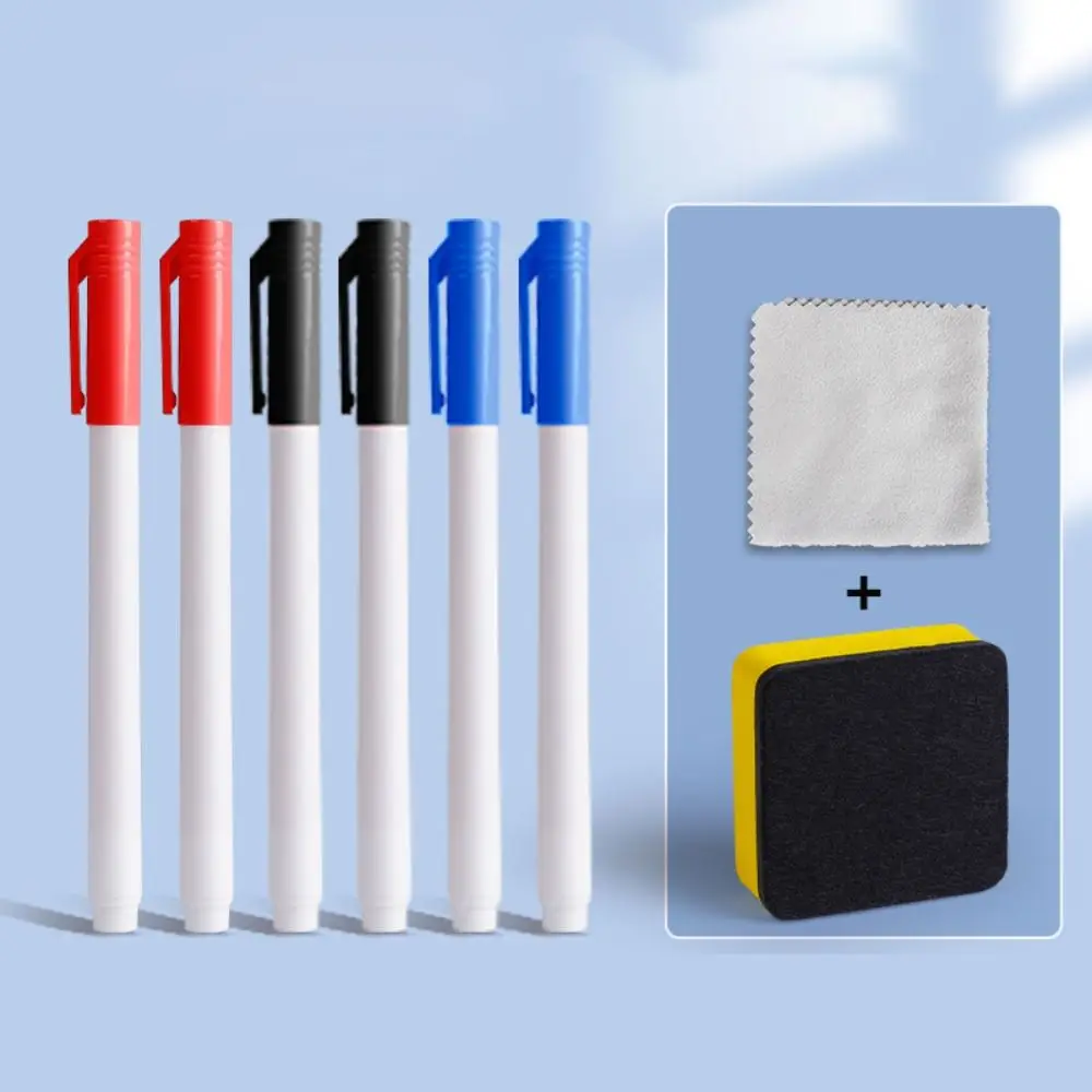 Portable Reusable Weekly Planner Leather A4/A5 Memo Pad Writing Board With Whiteboard Pen Erasing Cloth Whiteboard Notebook