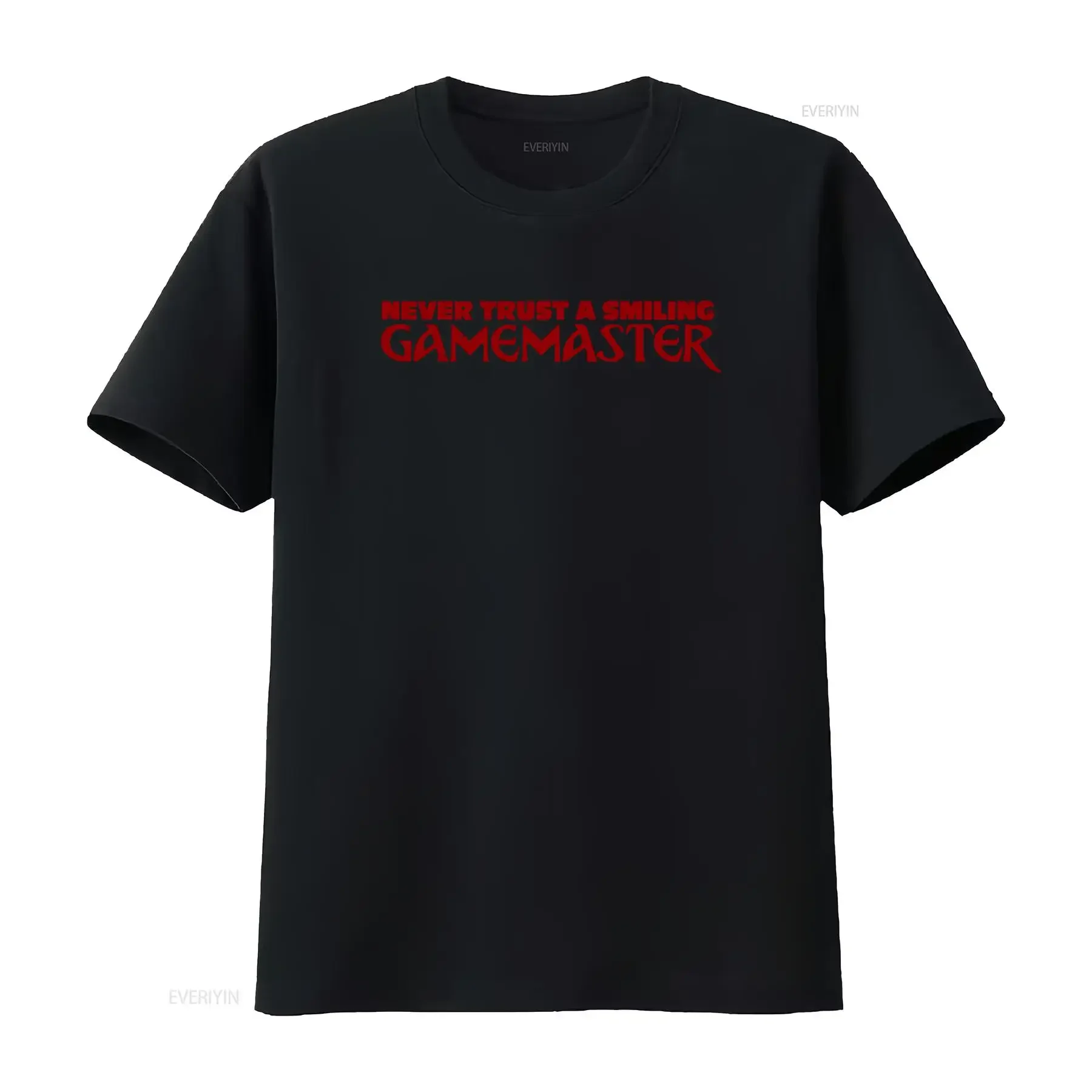Never Trust A Smiling Gamemaster T Shirt Fun Geek Nerd RPG LARP vintage Washed Unisex streetwear Casual Stretched Breathable