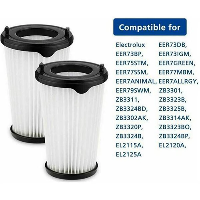 60Pcs HEPA Filters For AEG AEF150 CX7-2 For Electrolux EER73DB EER73BP EER73IGM ZB3301 ZB3311 Robot Vacuum Cleaner Parts