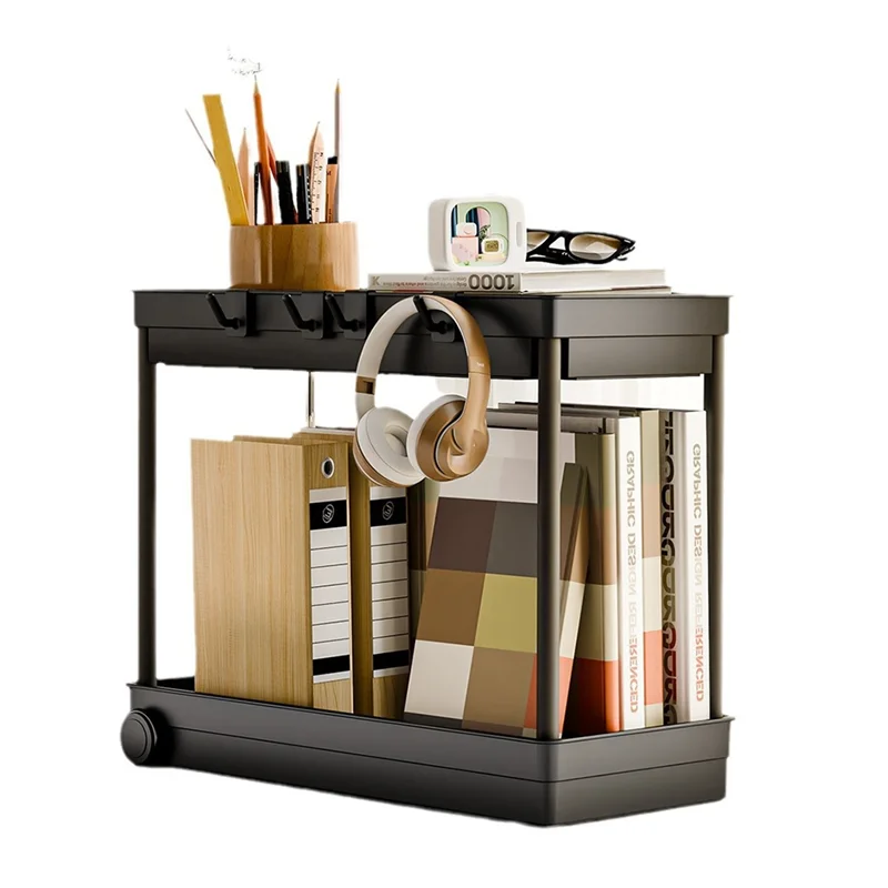 AB42-Kitchen Sink Shelf 2 Tier Multi-Purpose Storage Shelf Multi-Purpose Storage Shelf With Hook