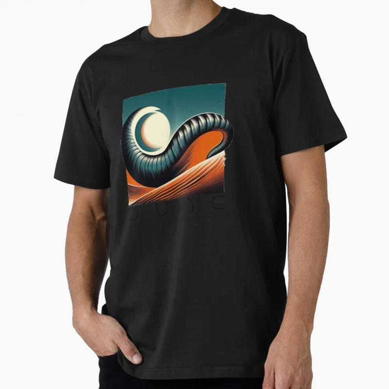 

1104 Arrakis Vintage Spice Planet Sci fi Gift T shirt for man Large size Tops Retro Dune Graphic Print Clothes