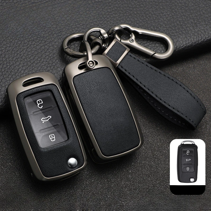 

Zinc alloy car Key Case Cover For Volkswagen VW Polo Golf Passat Tiguan Beetle Caddy T5 Up Eos Skoda Octavia Seat Leon Altea