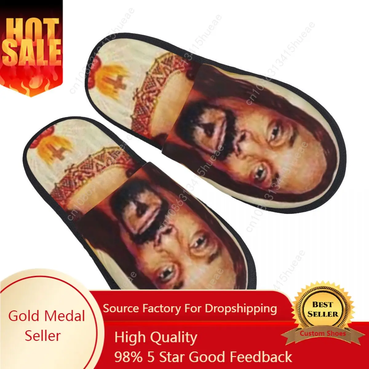 

Snoop Dogg Jesus Guest Slippers for Bedroom Women Custom Print Rap Singer House Slipper