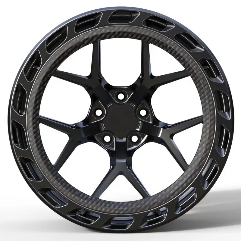 Custom Two Piece Forged Wheels Carbon Fibre 18 19 20 21 22Inch 5x120 5x114.3 5x120 Aluminum Alloy Passenger Car Wheels Rims