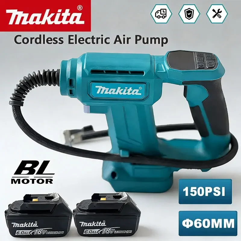 

Makita Cordless 2 In 1 Air Pump Portable Car Tire Inflator Air Compressor Automatic Inflatable Pump Electric For 18V Battery