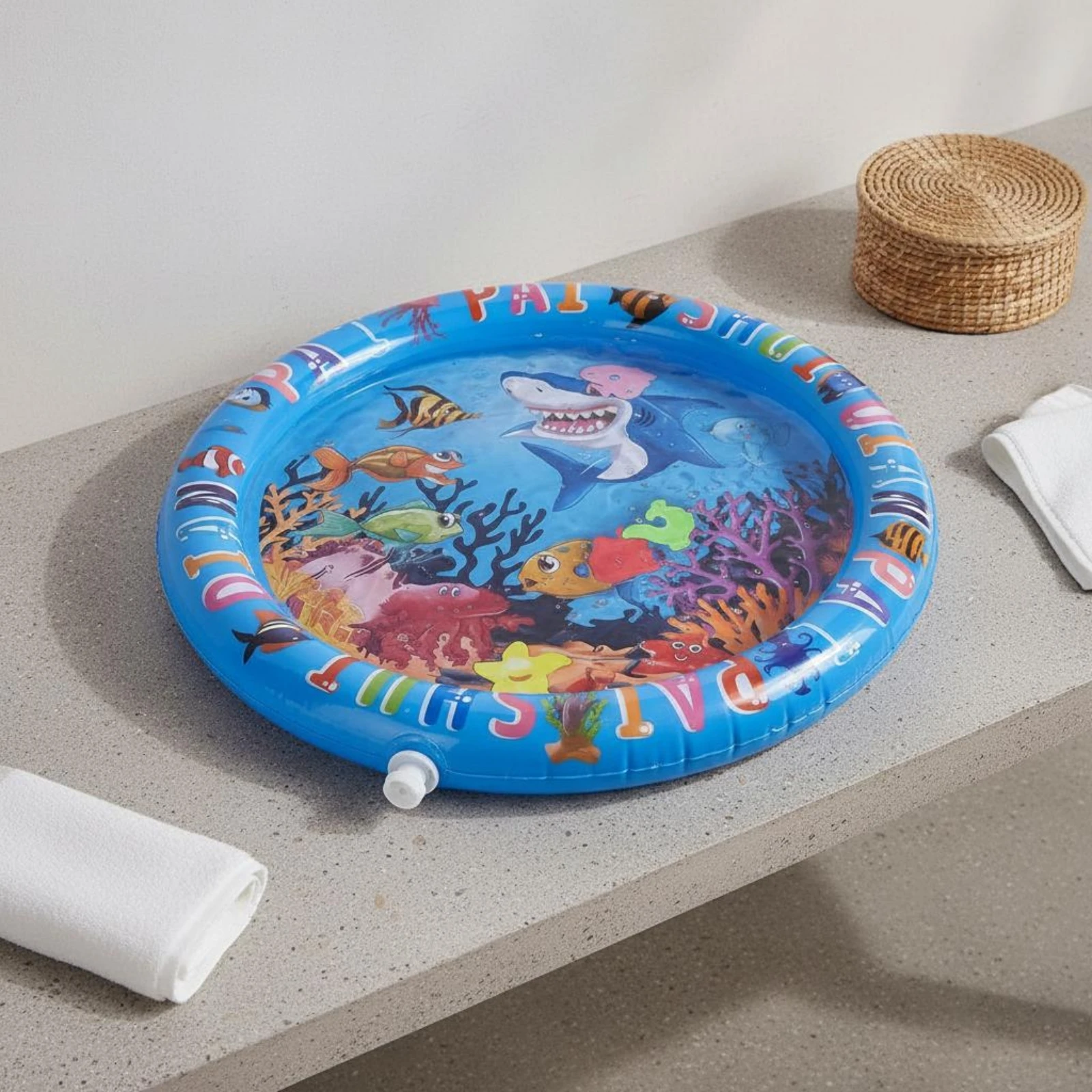 Shark Pet Water Bed Interactive Inflatable Pet Water Bed Inflatable Cooling Pad Portable Easy to Clean for Pets