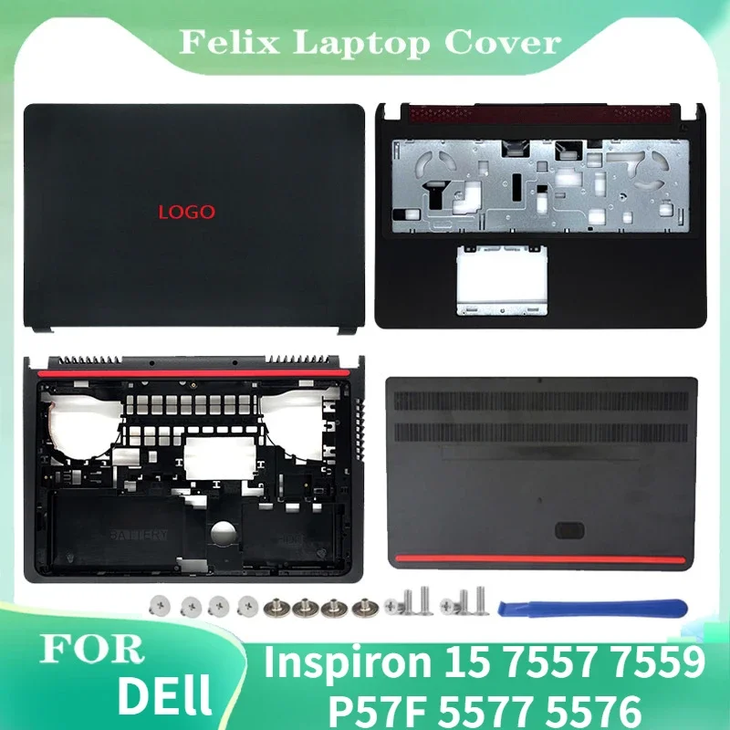 

New Case For Laptop For DEll Inspiron 15 7557 7559 P57F 5577 5576 LCD Top Back Cover/Palmrest/Bottom Base Case/Door Cover/Hinges