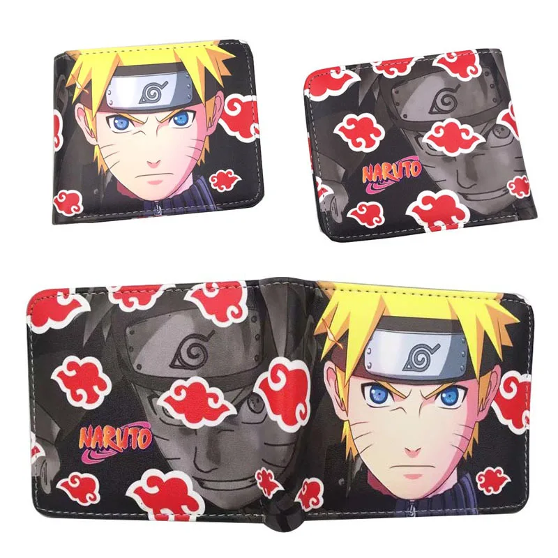 40 TYPES Cartoon Anime PU Coin Purse Akatsuki Wallet Uzumaki Action Doll Uchiha Short Foldable Wallet Bank ID Card Bag