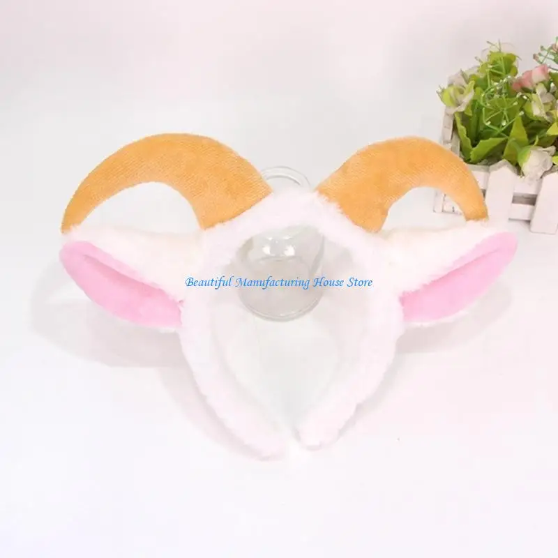 E56A 3D Sheep Headband Costume Headwear Cartoon Headwear Perfect For Pet Influencers