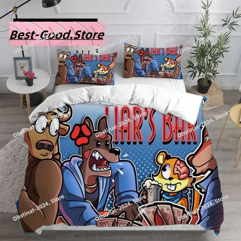 New Game Liar's Bar Bedding Sets Quilt Bed Cover Comforter Duvet Cover Pillow Case 3 Pieces Sets Kids Adult Bedroom Decoration