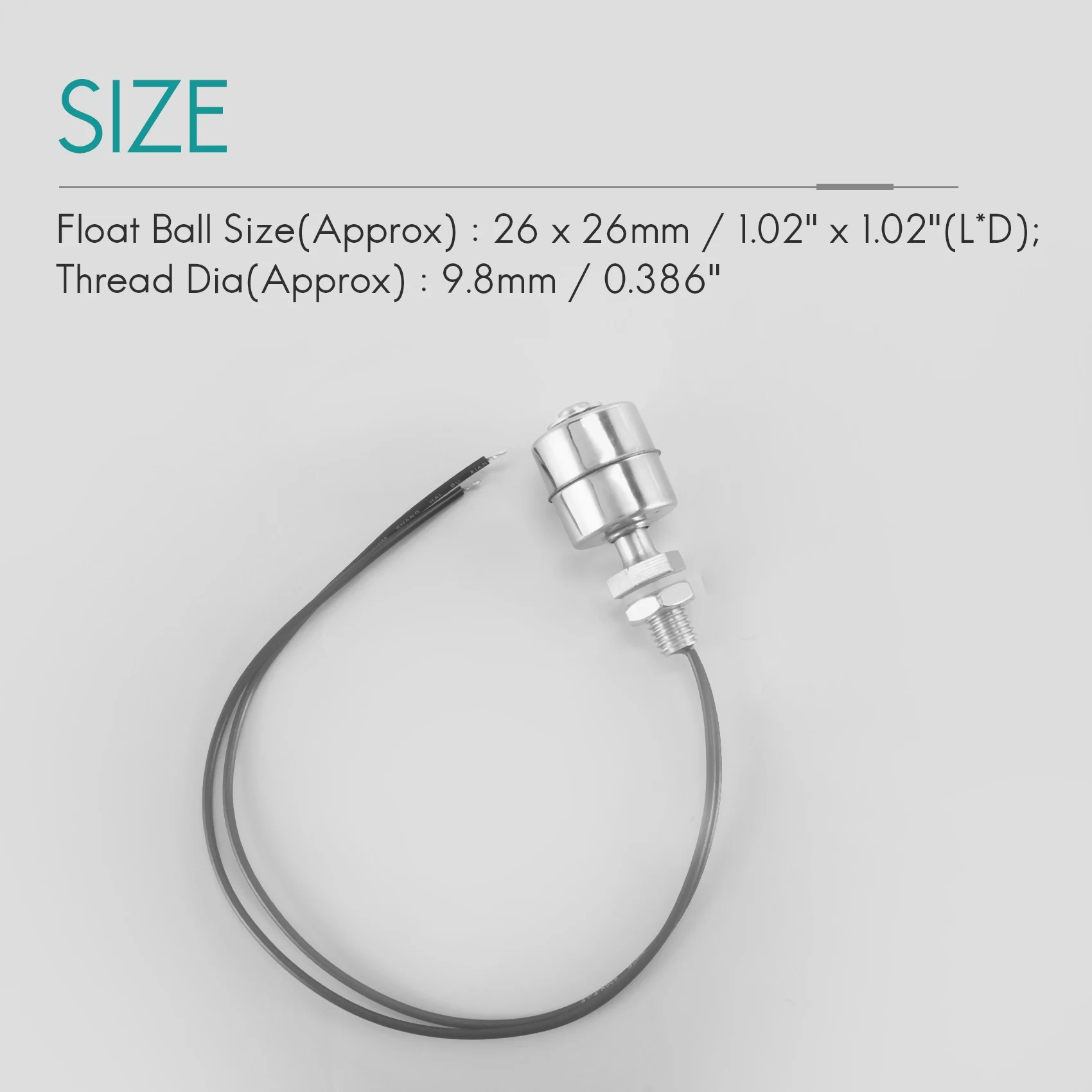 SWXF Aquarium Pool Liquid Water Level Sensor Stainless Steel Float Switch