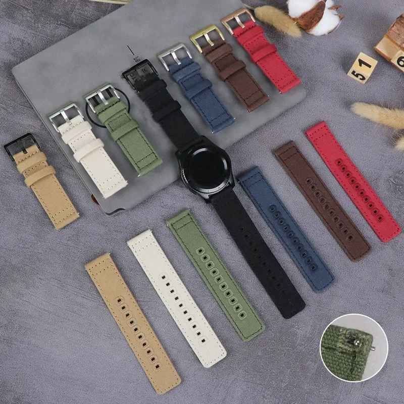 استبدال حزام الساعات 18 مللي متر 20 مللي متر 22 مللي متر الرياضة النايلون حزام ساعة اليد حزام نسج النسيج حزام الساعات الإفراج السريع مشبك معدني الأساور #2