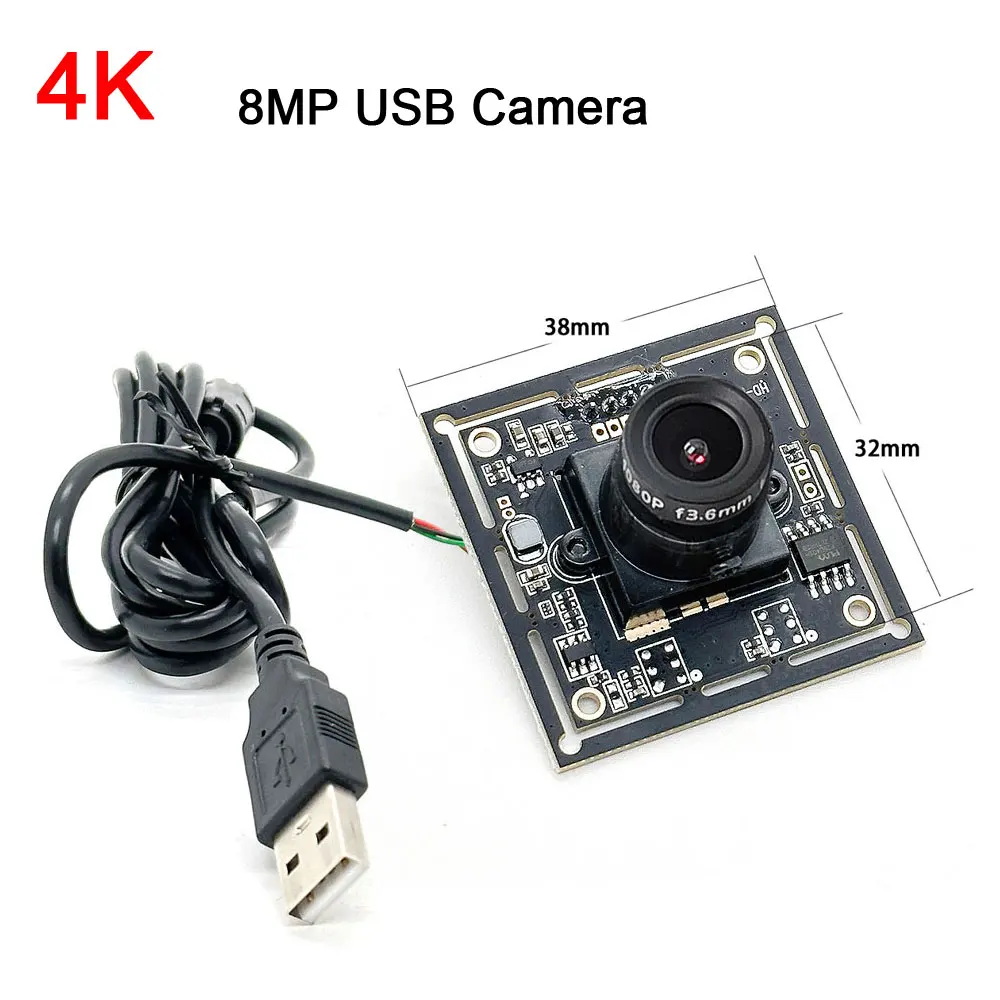 4K 8MP iMX415 USB Camera 30fps 5MP IMX335 and 2K 4MP F5253 UVC OTG WEBCam PC USB Video Camera