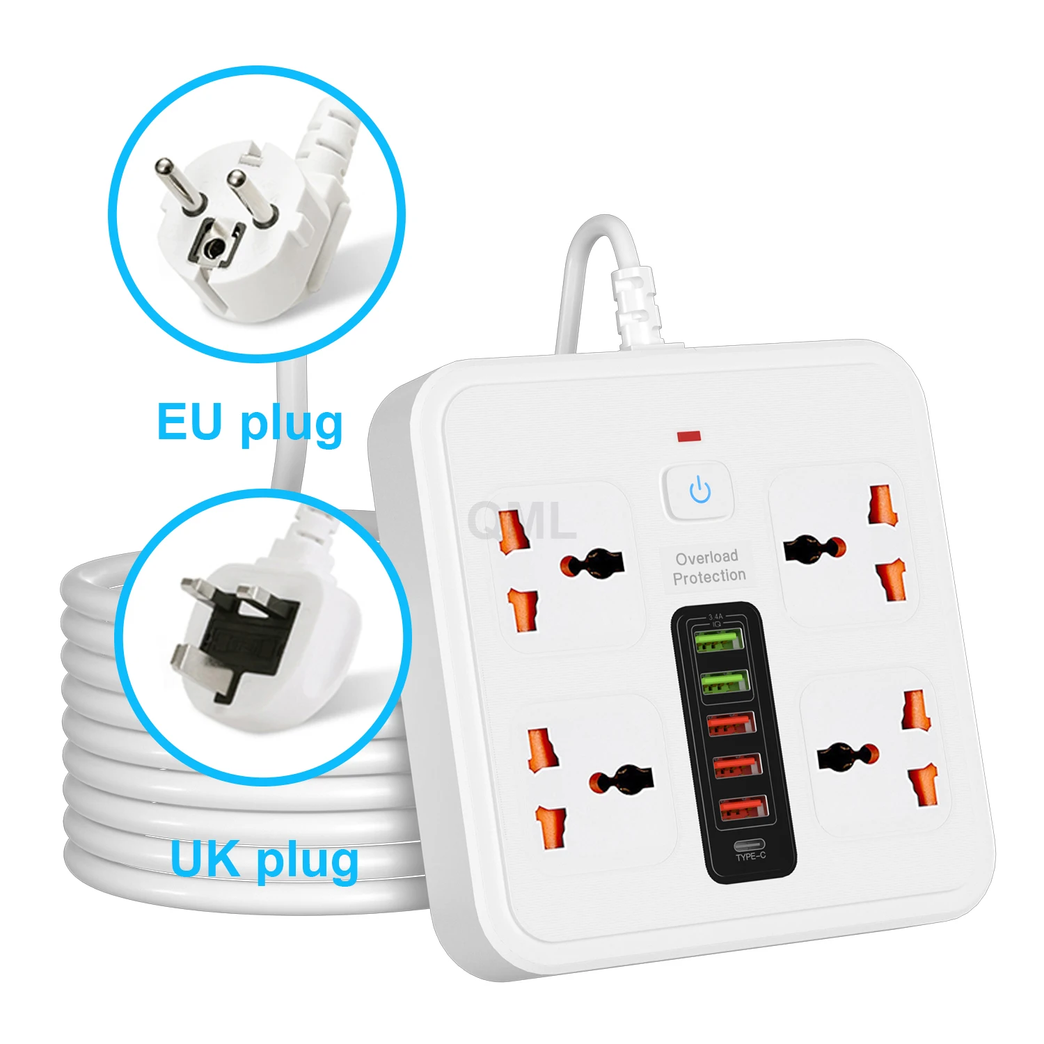 Eu Uk Plug 250V 4AC…
