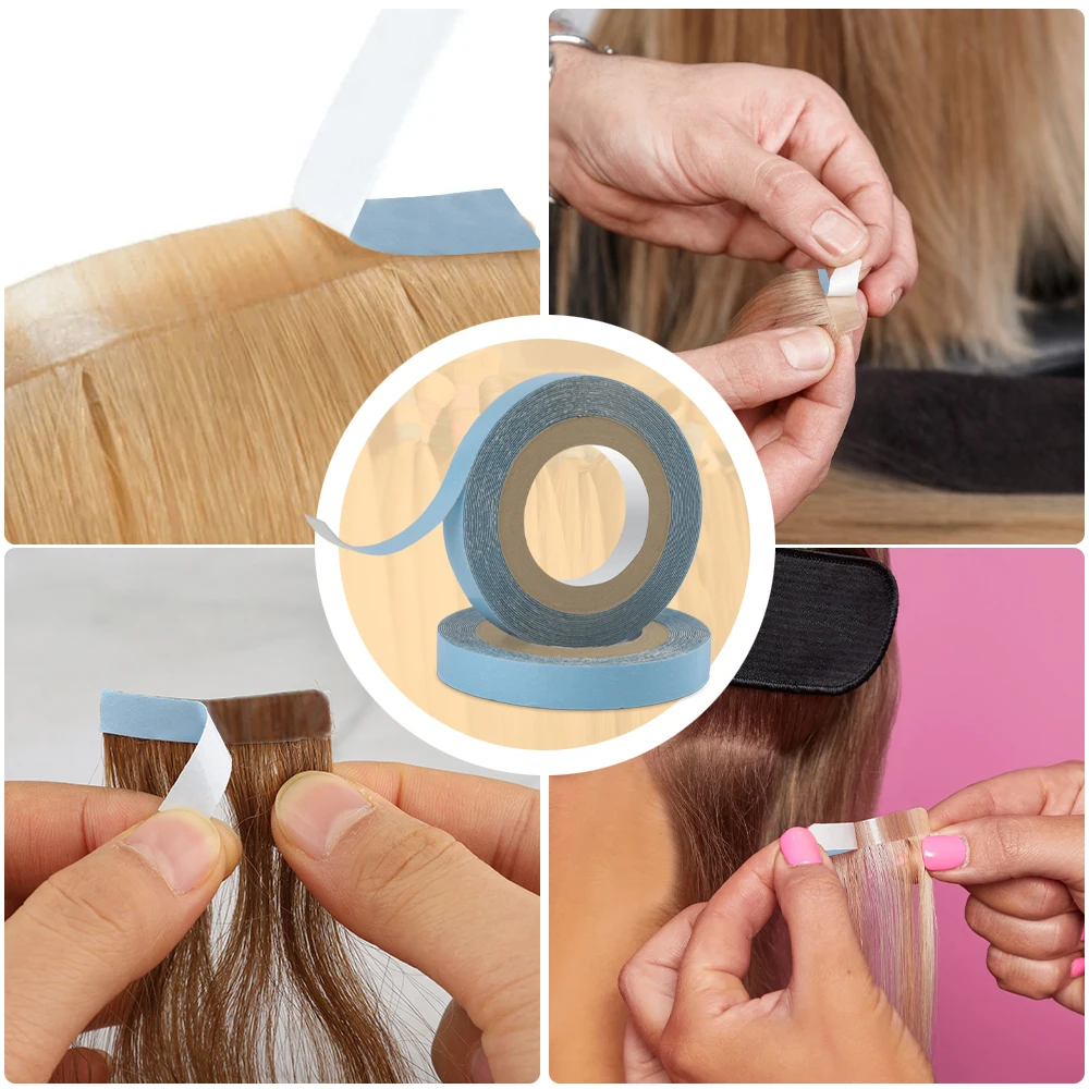 لفة شريط لحمة مزدوجة الجوانب من Hair Want لملحقات لحمة الشريط، شريط بديل مقاوم للماء لنظام الشعر للشريط في الملحقات