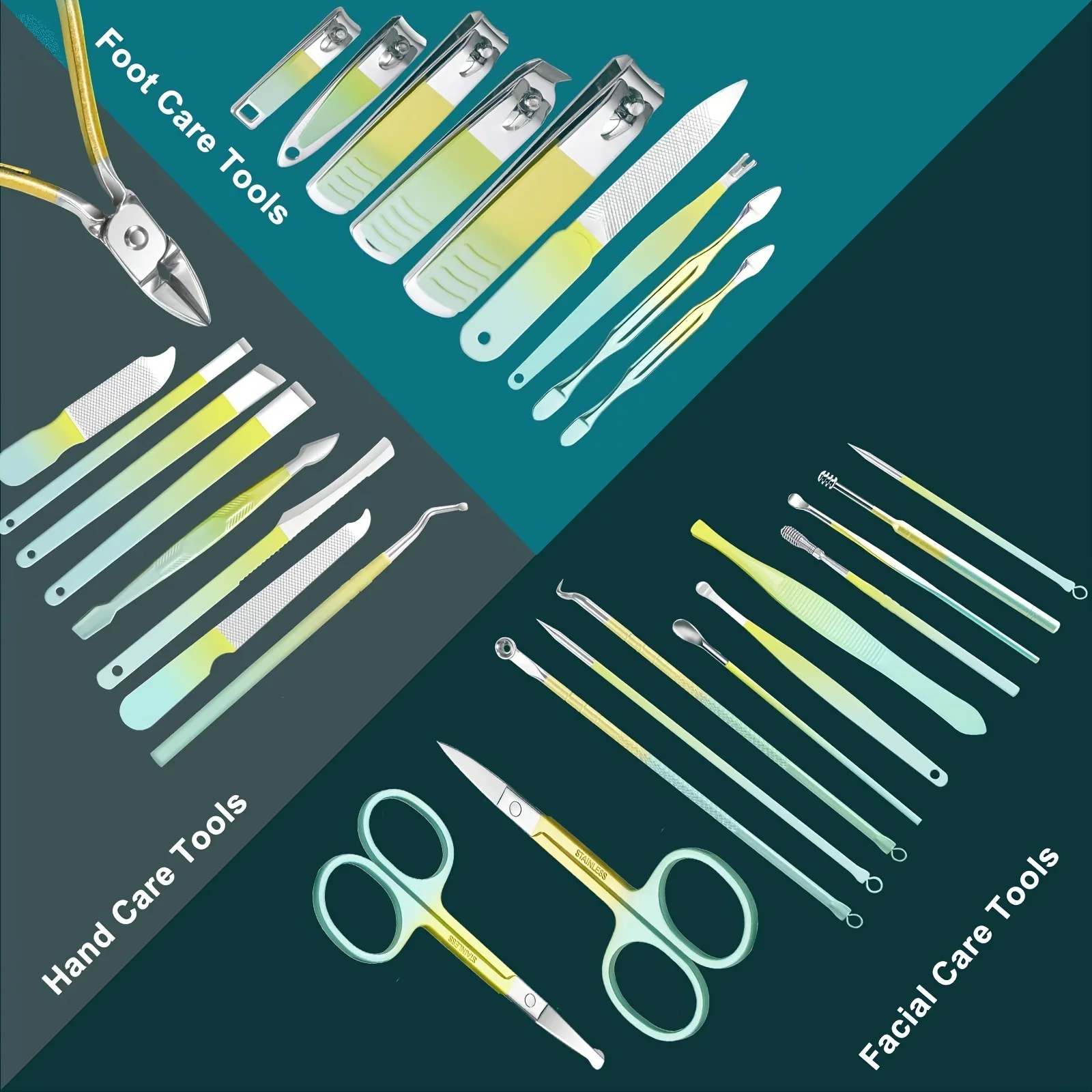 30 pcs Nail Clippers Manicure Tool Set,With Portable Travel Case, Cuticle Nippers And Cutter Kit,Professional Nail Clippers 2027