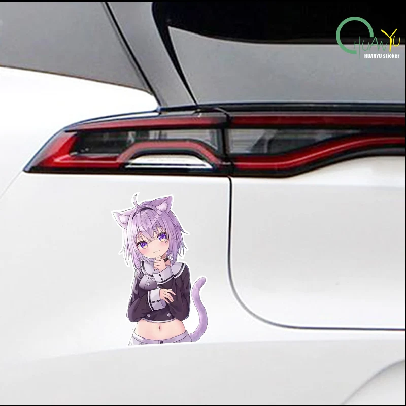 for Hololive Nekomata Okayu Cute Wall Sticker Waterproof Vinyl Anime Decal Living Room Bathroom Bedroom Computer Decor view 2