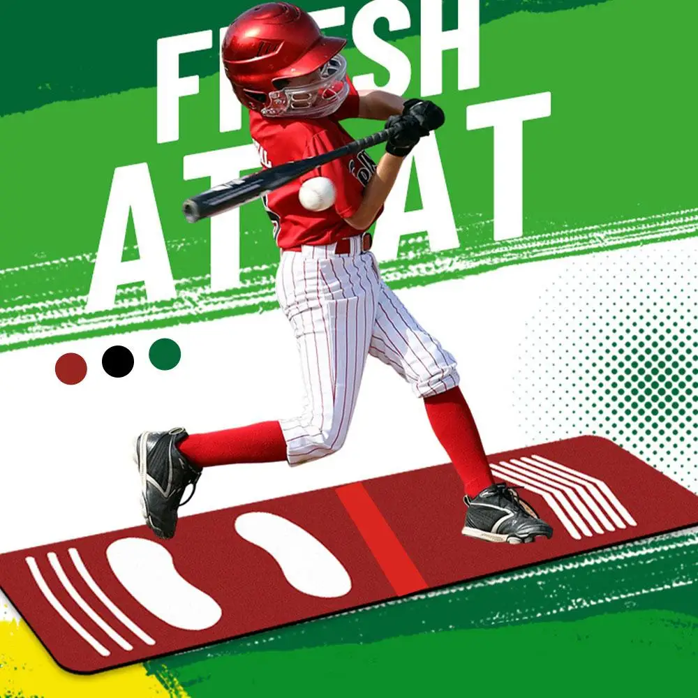 Softball Hitting Training Aid for Baseball Beginner Practice Baseball Softball Hitting Batting Mat Correct Standing Posture Mat