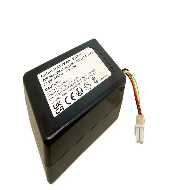 21.6V 5000mAh Rechargeable Batteries for Samsung PowerBot Cyclone Force R7040 DJ96-00193B DJ96-00193E Robot Vacuum Cleaner