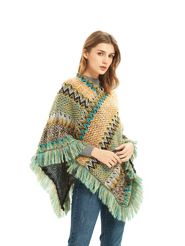 Imitation Cashmere Women Scarf Winter Plaid Tassel High Quality Pullover Poncho Femme Capa Para Mujer Pashmina Thick Wrap Shawls