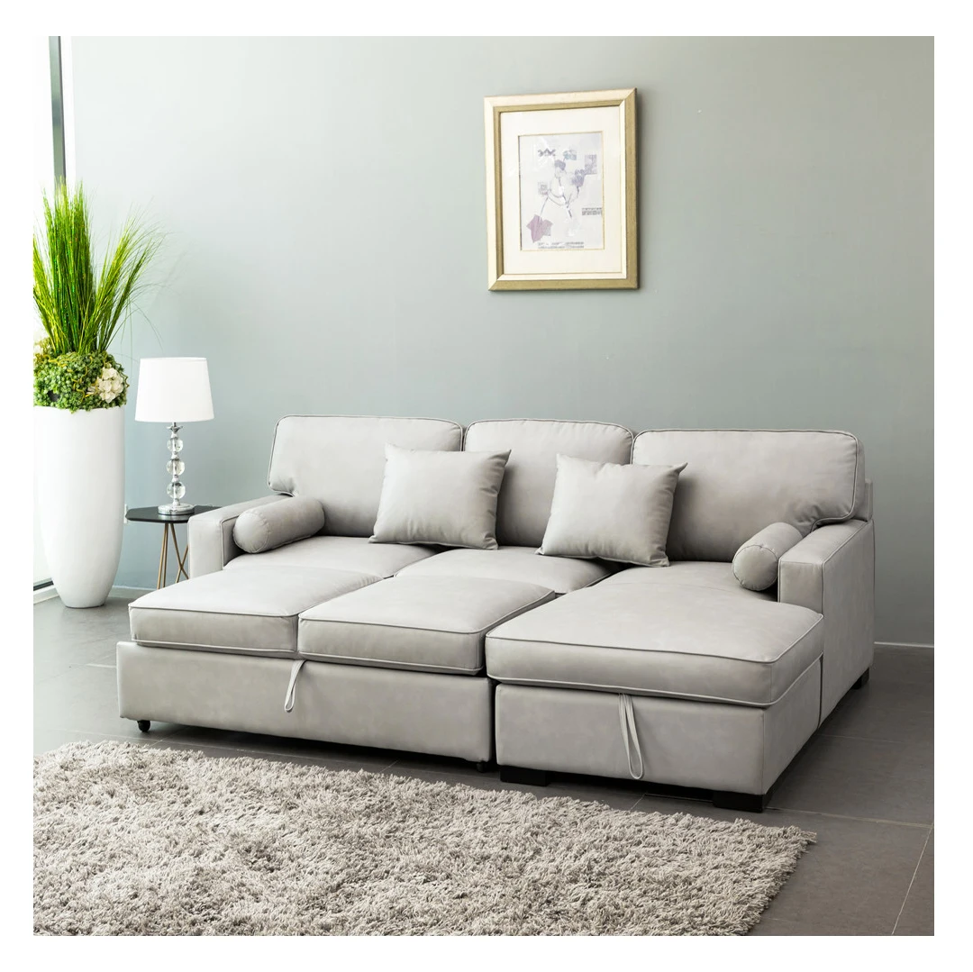 #Modular Microfiber Fabric Sofa Furniture Modern L Shape Couch Smart Sofa Sectional l Sofa Bed Living Room Couch with Recliner
