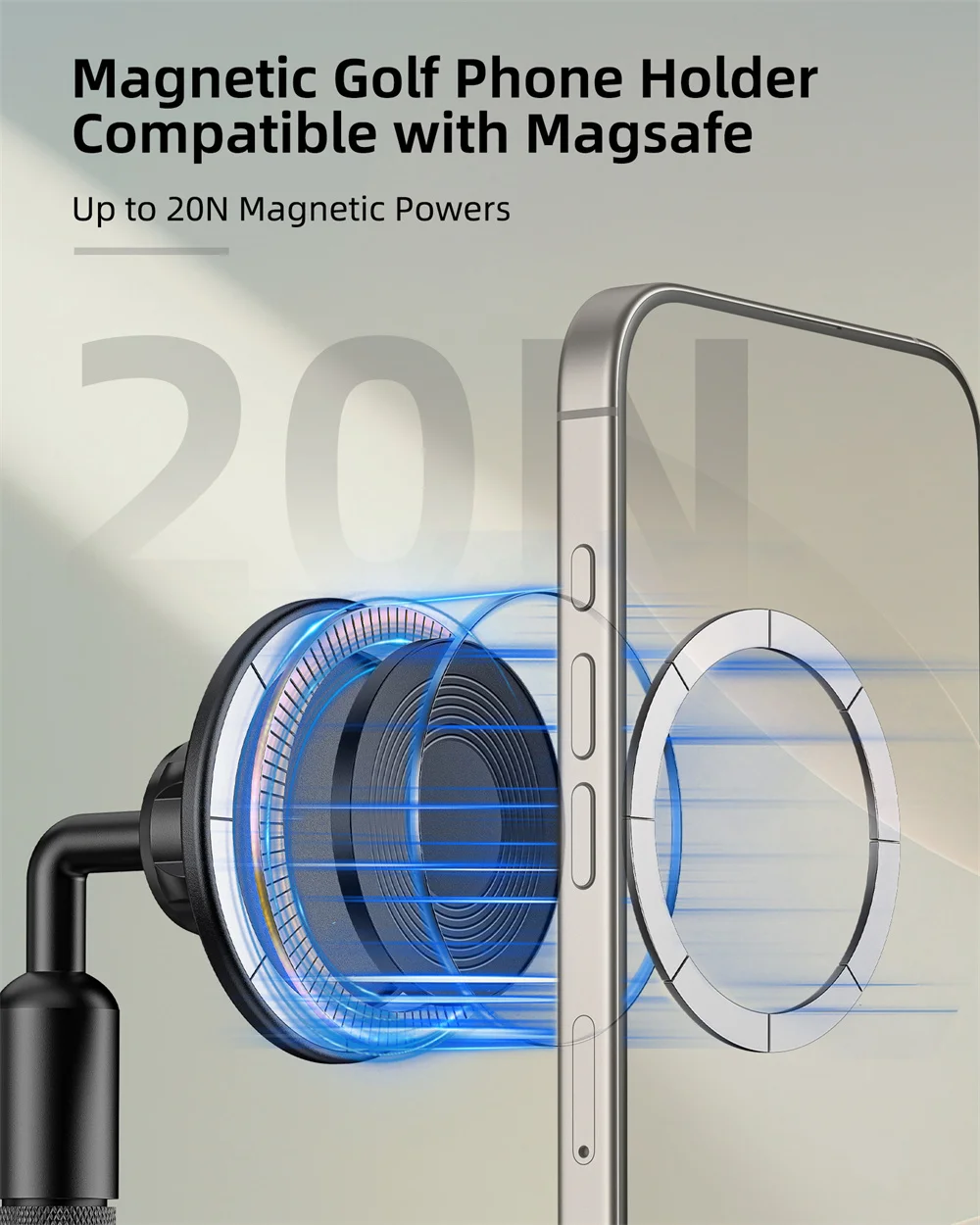 Подставка для штатива для гольфа, магнитный держатель для телефона, подставка для уличных качелей, вставка для рыбалки, палка для селфи для Iphone 16, 15, Android