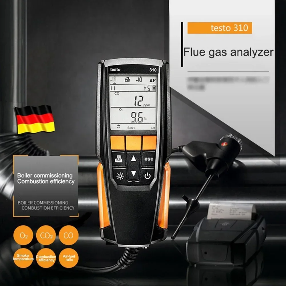 Testo 310 Flue Gas Combustion Analyzer Measuring Range 0 To 4000 Ppm Gas Combustion Analyzer O2 CO CO2