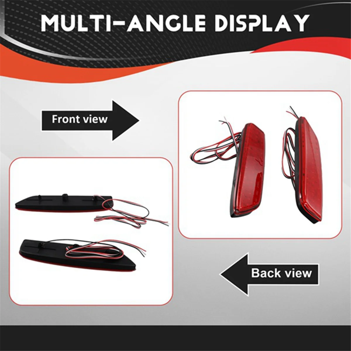 Car Rear Reflector Light Bumper Taillight Fog Light Brake Light for Mitsubishi DELICR MINI Red