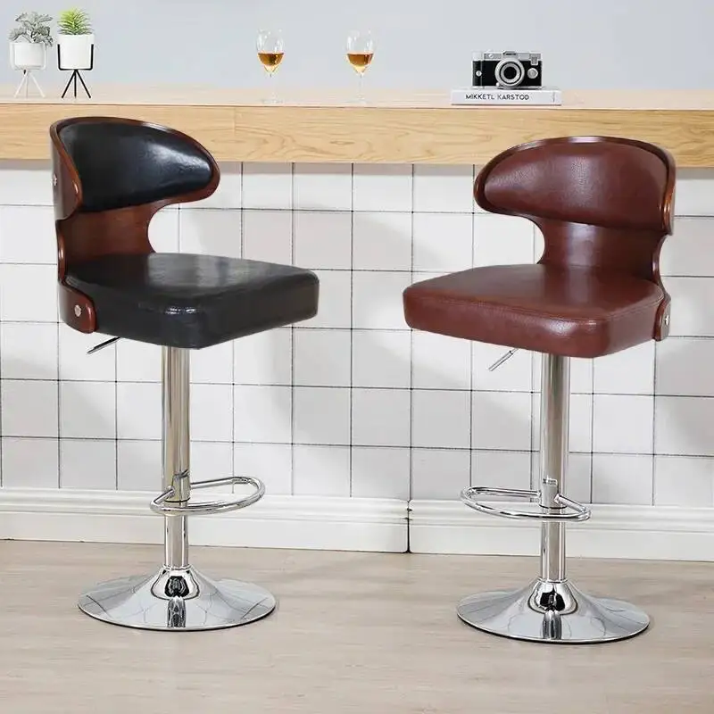 Taburetes altos de Bar para cocina, bancos de lujo, taburetes de Bar ajustables en altura, sillas nórdicas para exteriores, muebles de Bar