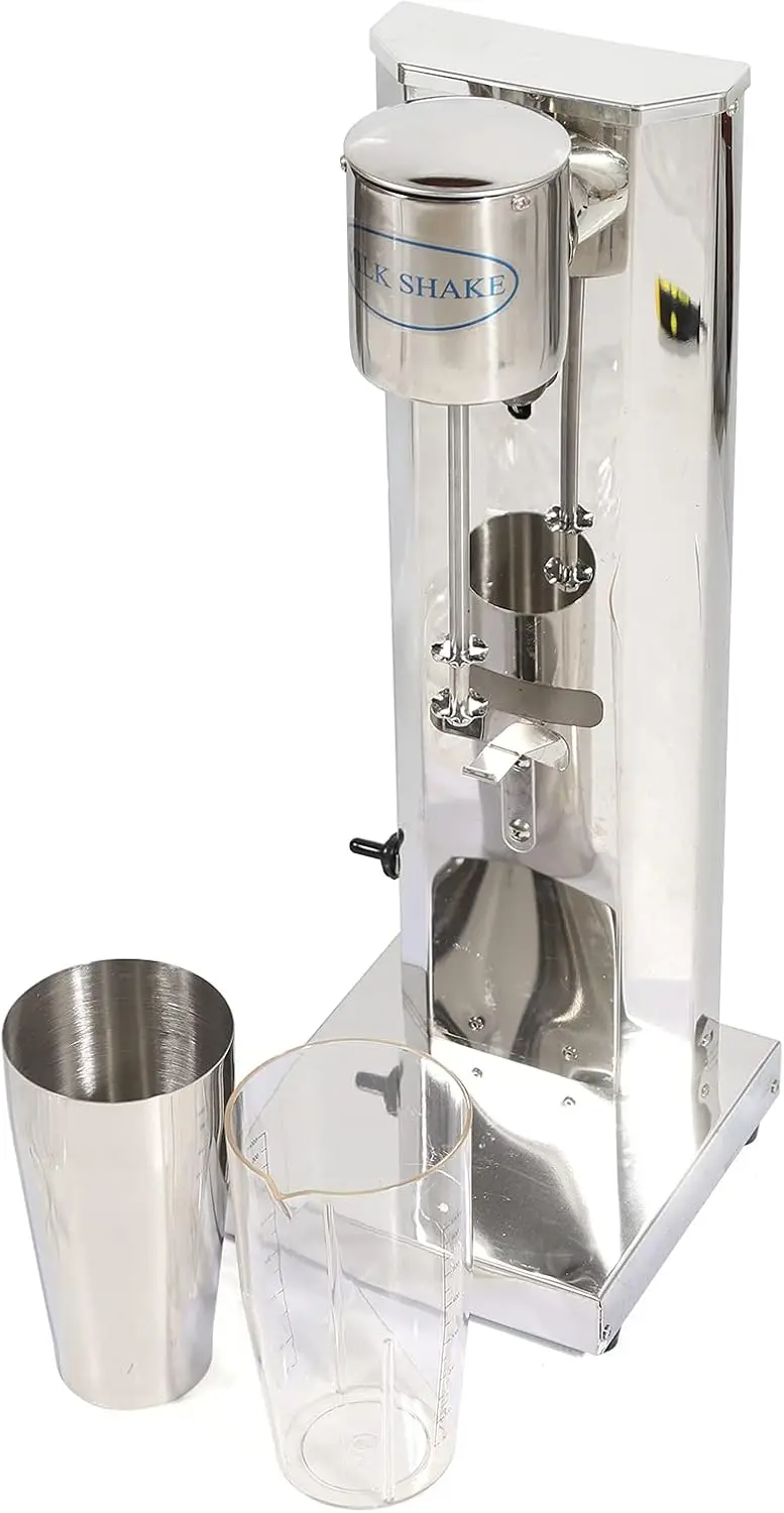 

180W Electric Milk Shake Maker, Commercial Single Head Milkshake Mixer Blender Machine, Stainless Steel Drink Milk Shake Maker S