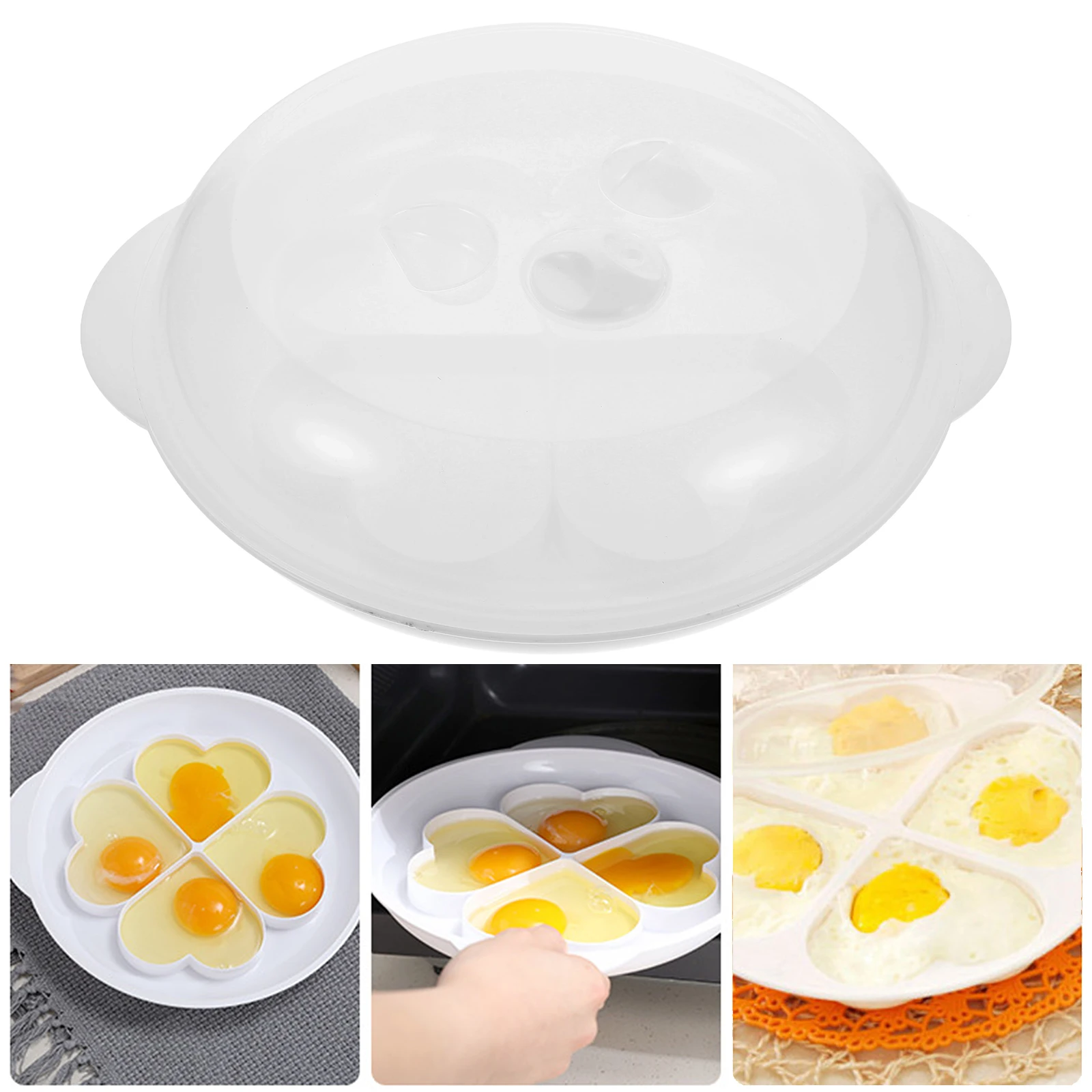 Mikrowellen-Eier-Dampfgarer, Wilderer-Kochgeschirr, PP, weich, mittel, hart, gekochte Eier, gerührte, schimmelförmige Omelett-Maker, einfach