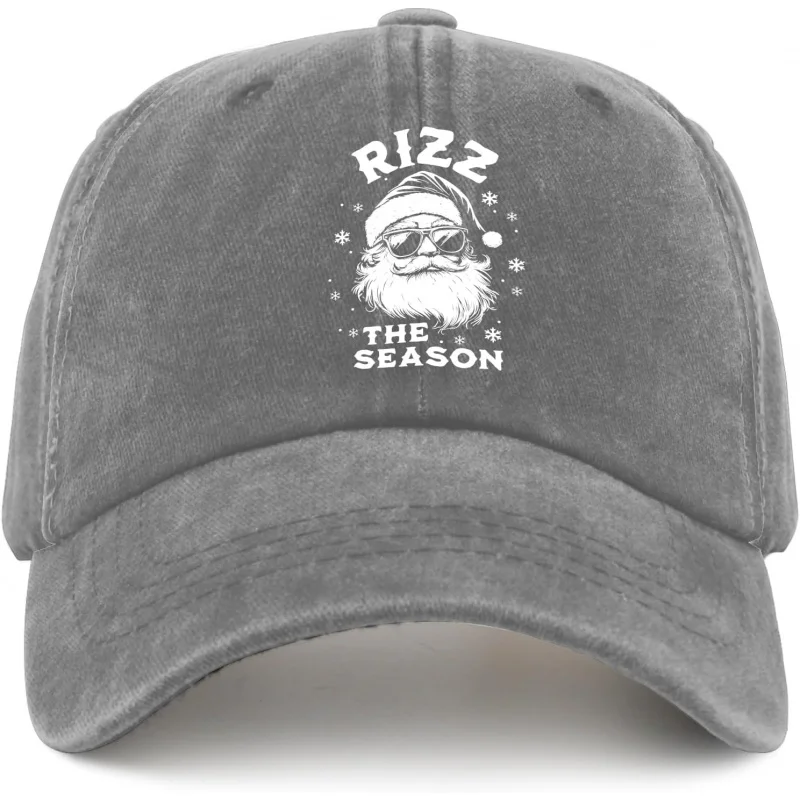 Santa Rizz The Season Hat men for Women Baseball Cap Vintage Washed Hiking Hats Adjustable