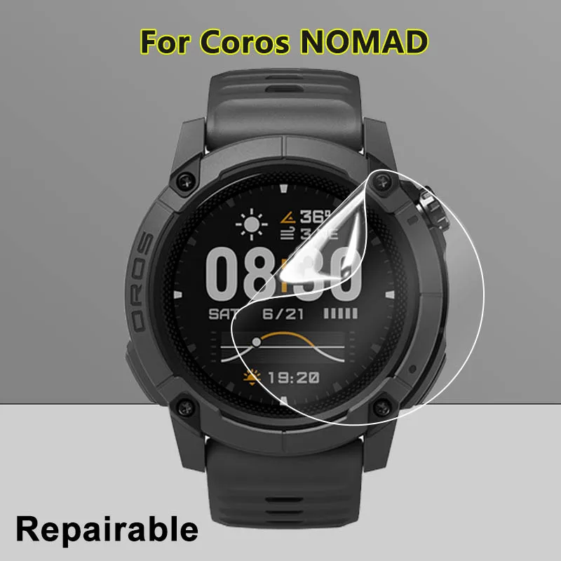 

Ultra Clear Screen Protector For Coros NOMAD Sport SmartWatch Anti Scratch Soft TPU Repairable Hydrogel Film -Not Tempered Glass