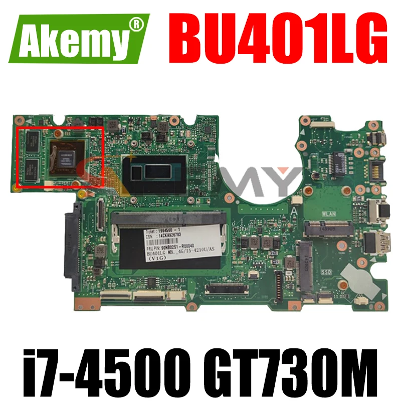 

Высокопроизводительная материнская плата для ASUS BU401LA, материнская плата для ноутбука BU401LAV BU401LG, процессор i3 i5 i7, 4 ГБ, 8 ГБ ОЗУ, 100% тестирование