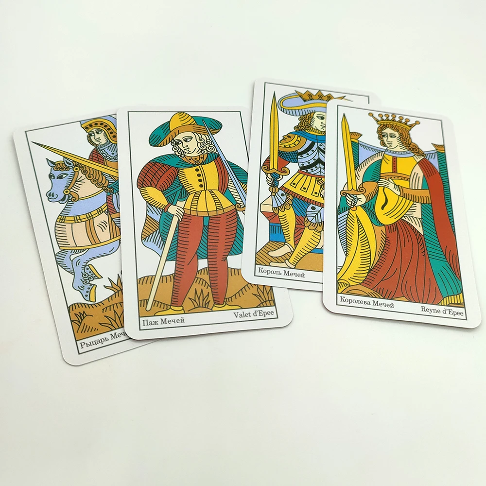 2023 NewМарсельское Таро Руководство Для Гадания И Чтения Карт 78 Карт Marseille Tarot Russian Tarot Cards for Beginners