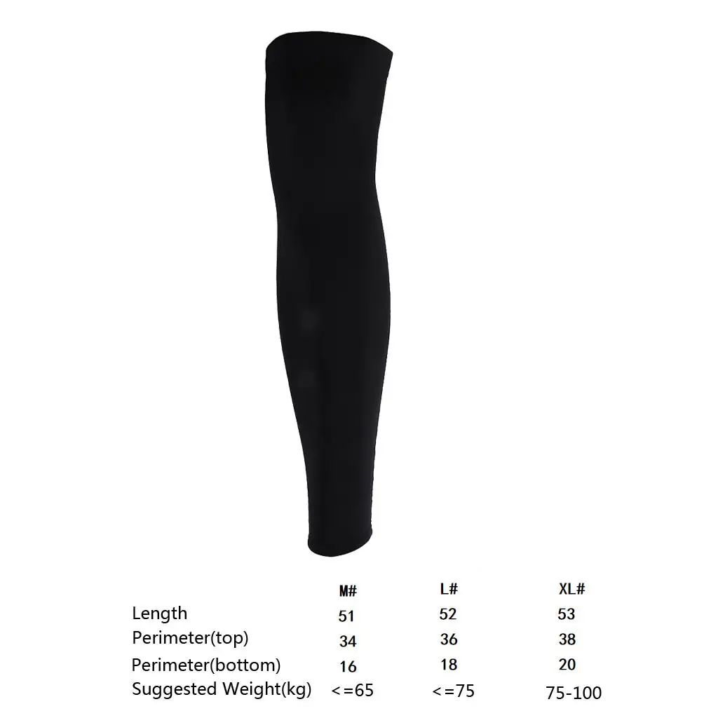 Football Basketball Compression Shin Leg Knee Sleeve Fleece M L XL