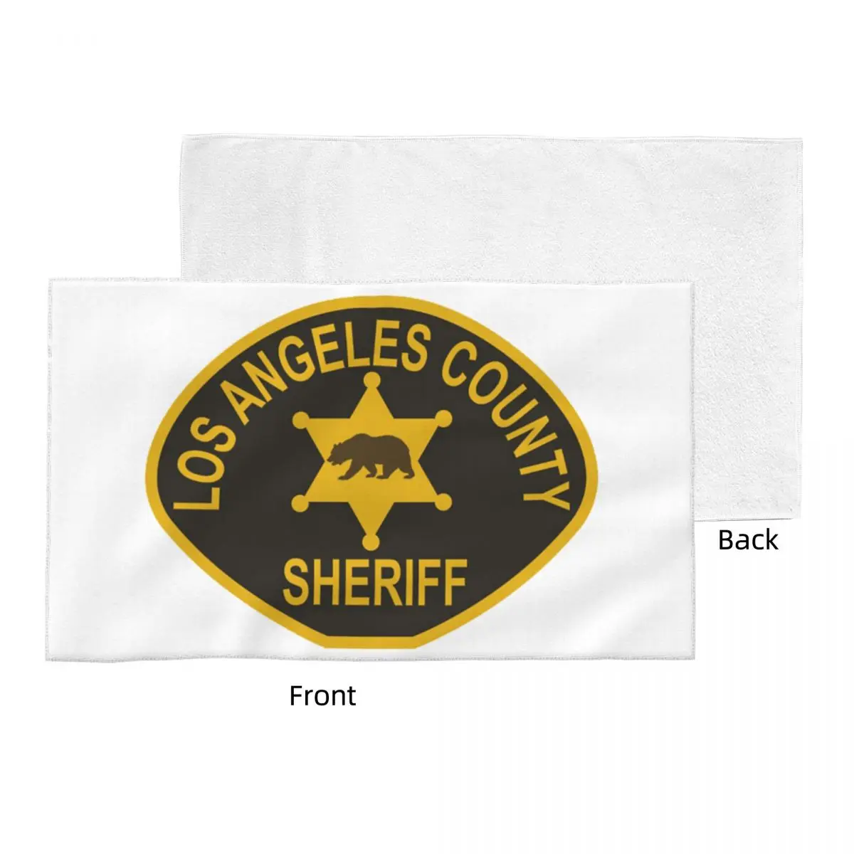 Custom Los Angeles County Sheriff Department Soft Face Towel Quick Dry Pool Bath Cotton Towels Absorbent
