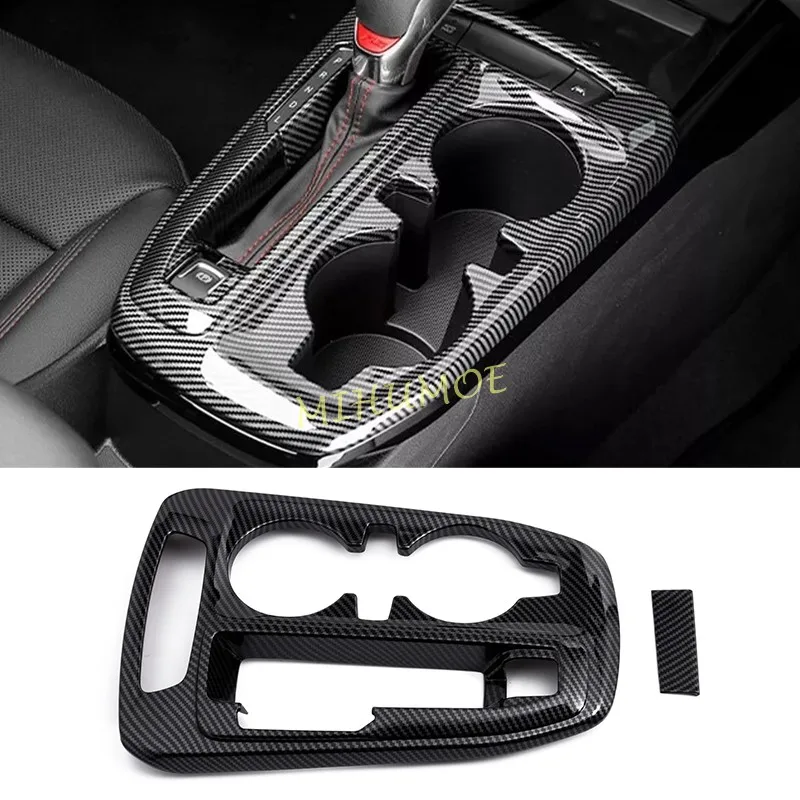 

ABS Carbon Fiber Style Car Center Console Gear Shift Lever Panel Cover Trims For 2024 2025 Chevrolet Trax LHD 2 pcs/set