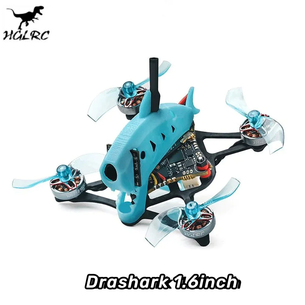 HGLRC Drashark 1.6 cala 75mm Toothpick Dron FPV z ZEUS5 ES24 1S 5A AIO 200mW VTX Silnik SPECTER 1002 21000KV