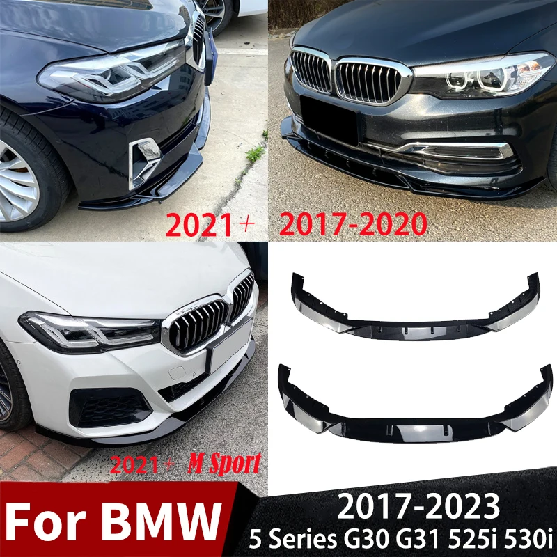 

Для BMW 5 серии G30 G31 525i 530i 2017-2023 передний бампер, сплиттер, спойлер, диффузор, защитная крышка для губ, модификация BodyKit