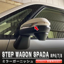 2pcs Car Sideview Mirror Garnish Car Styling Stainless Steel Chrome Sticker Accessories For HONDA STEPWGN RP6 RP7 RP8