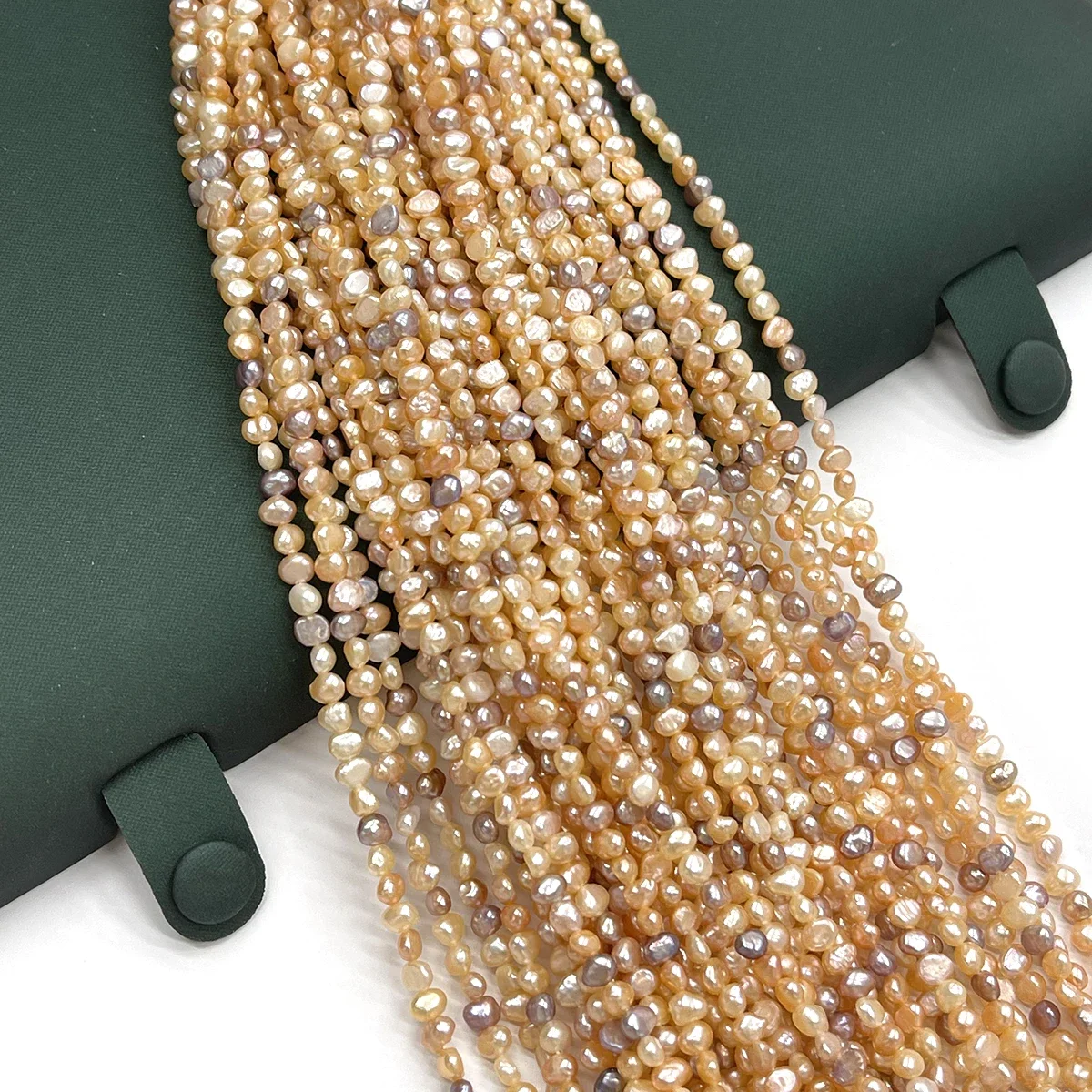 4-5mm Unregelmäßige Natürliche Süßwasserperlen, Halbfertige Perlenstränge für DIY Halsketten Armbänder Schmuckherstellung Zubehör – Detail 9