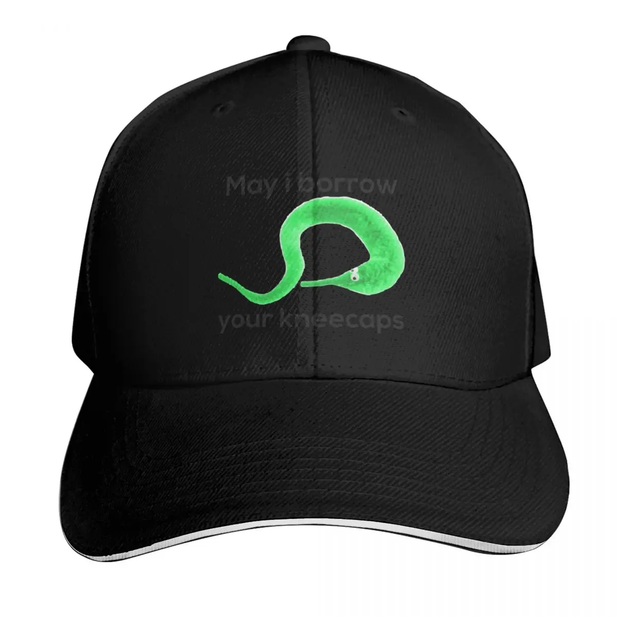 May I Borrow Your Kneecaps - Worm On A String Baseball Cap Curved Brim Classic Fit Low Profile Unstructured Unisex for Men Women