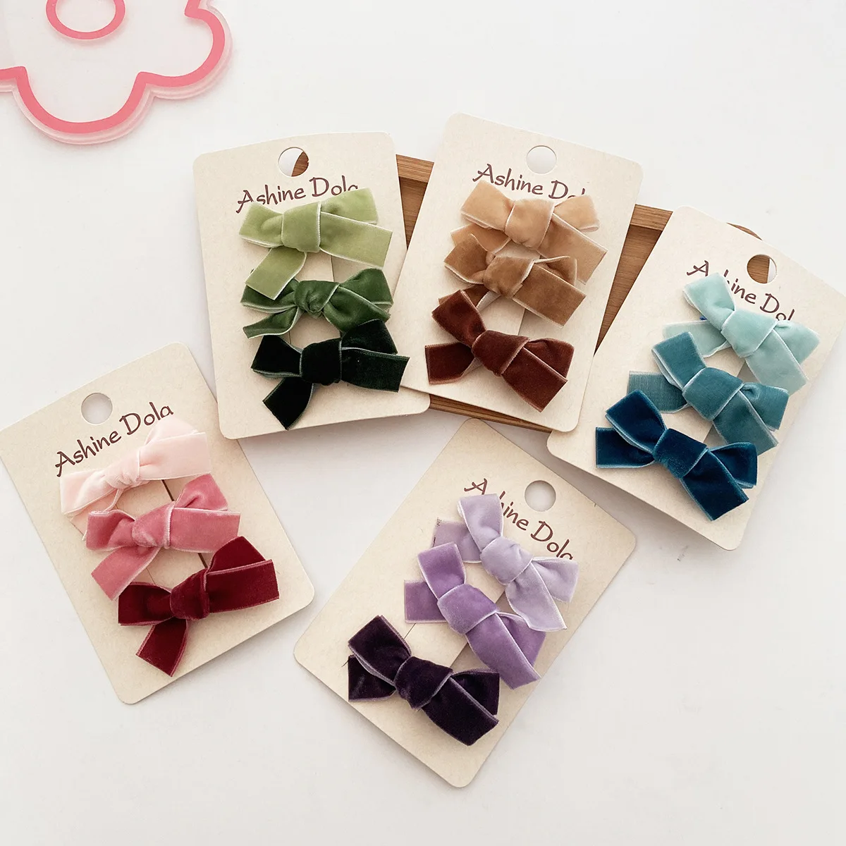 3 Pcs Kids Velvet Bow Hair Clip Girls Bow Tie Hairpins Korean High Quality Bowknot Barrettes Fashion Hair Accessories