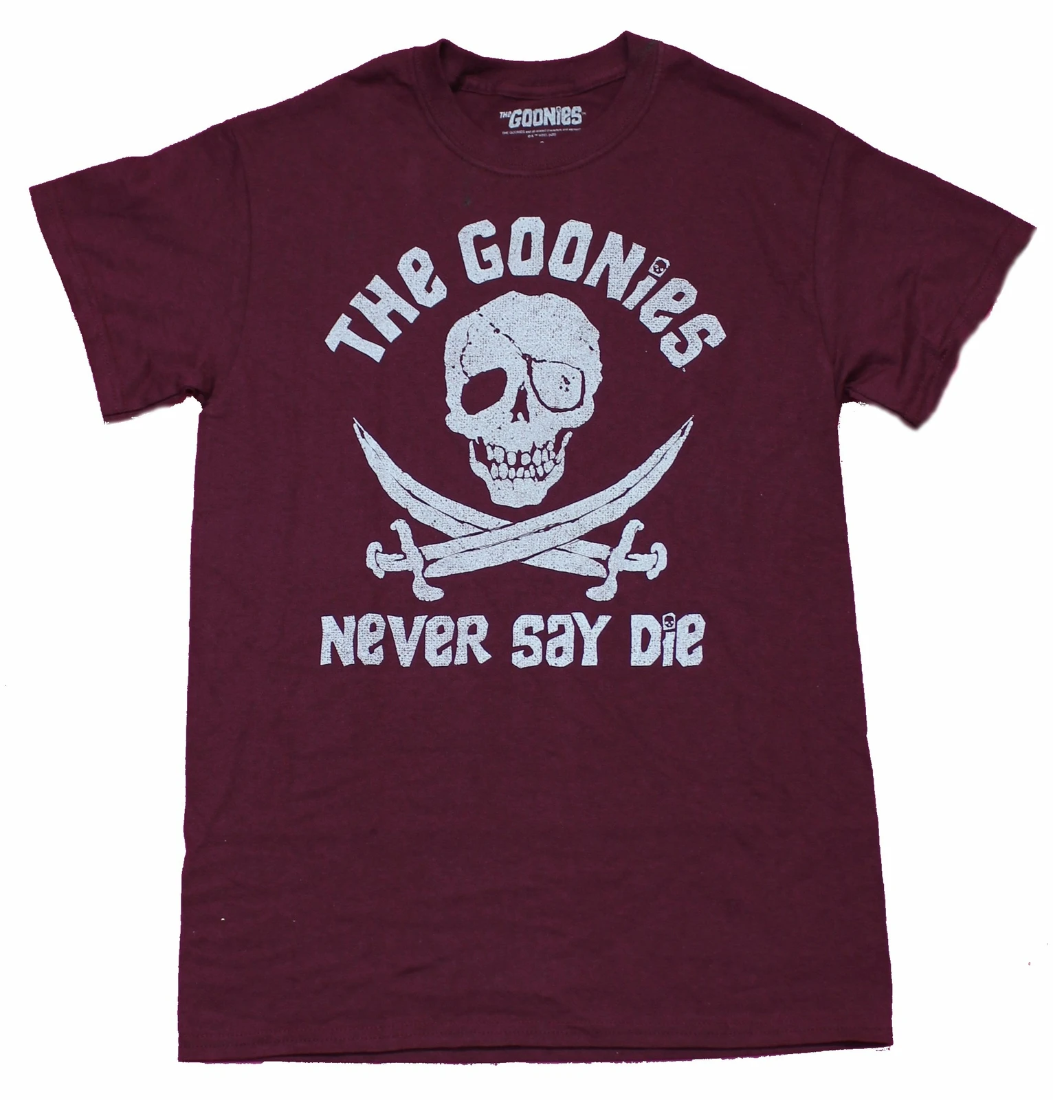 

The Goonies Mens T-Shirt - Never Say Die Skull & Swords Image