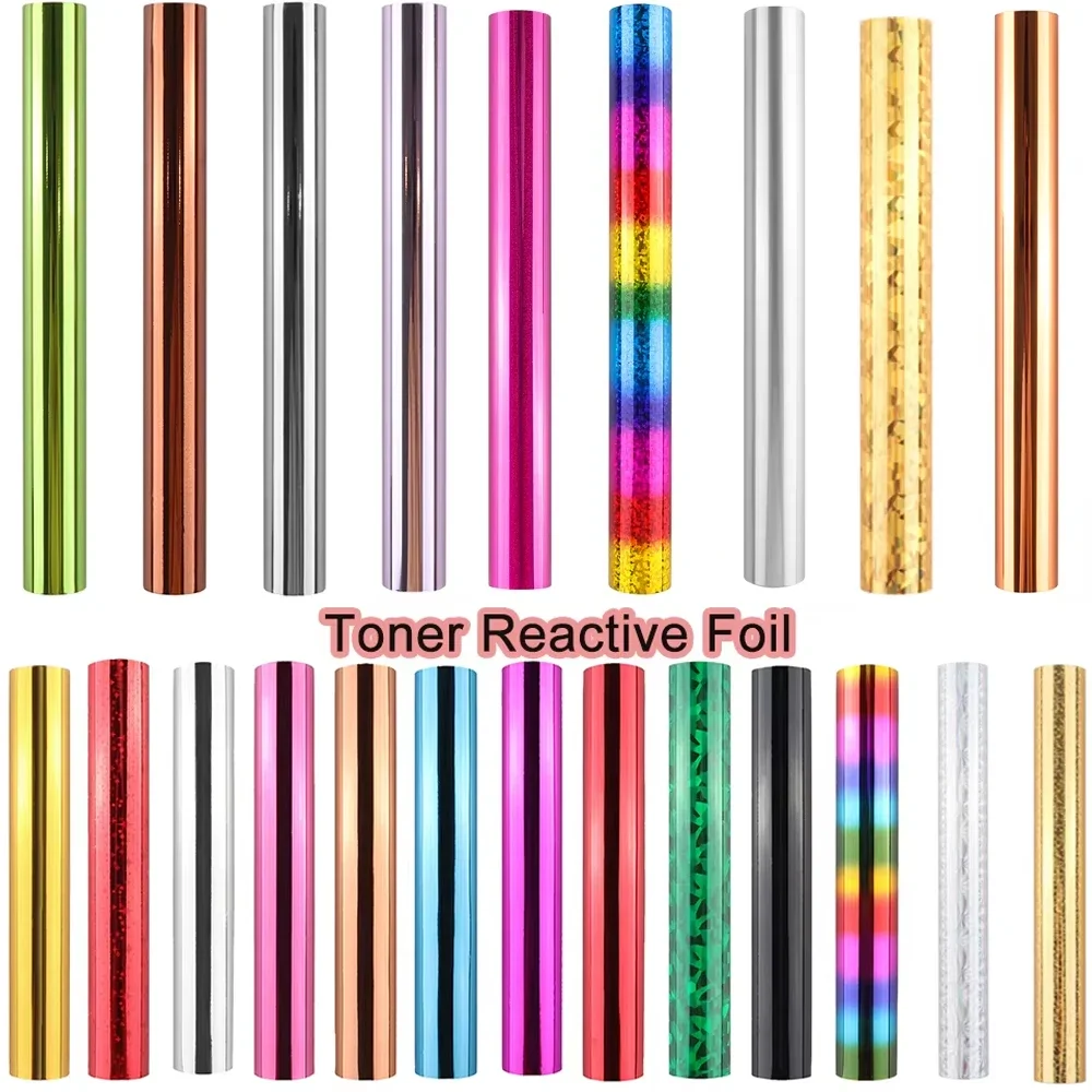 5 m x 19,3 cm Toner-Reaktive Folie, wärmeaktivierte Folie, Heißprägefolie, Papierfolie von Laserdrucker und Laminator für DIY-Kartenhandwerk