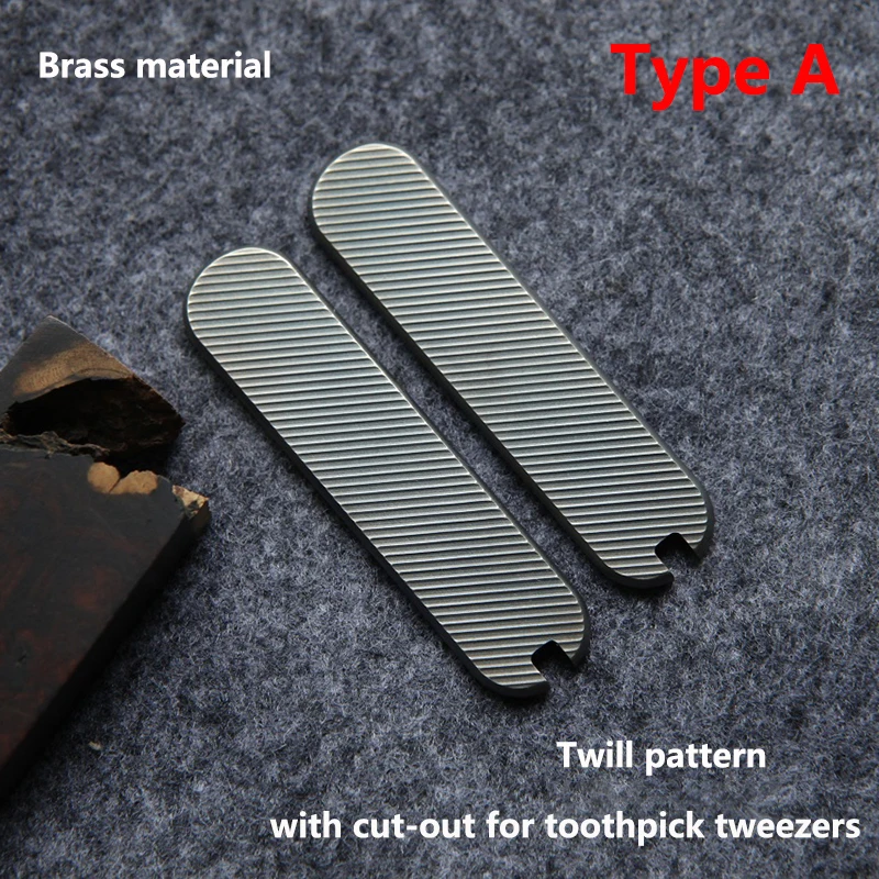 Imagem -02 - Padrões Latão Material Faca Handle Escalas Patches para 58 mm Facas Victorinox Swiss Army Classic Rambler Minichamp Faça Você Mesmo Peças 6