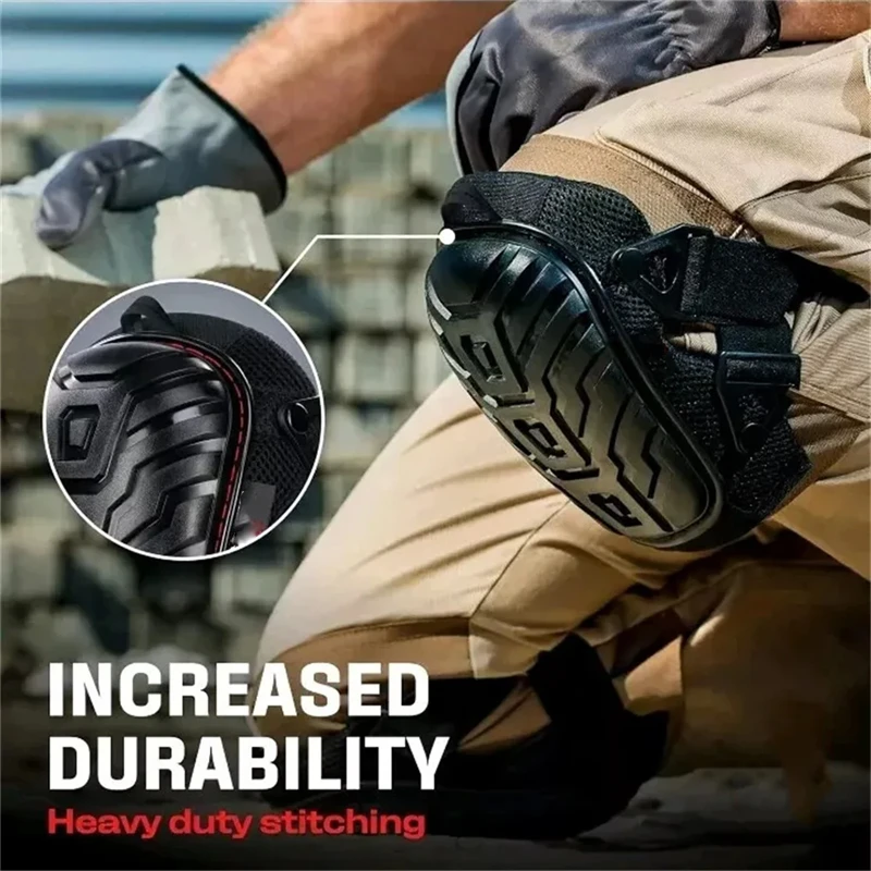 1 Pair of Professional Knee Pads-Thick Gel Cushion,double Straps & Adjustable Clips -Perfect for Work,gardening & Construction