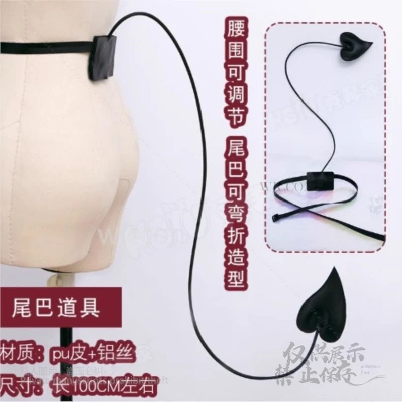 อะนิเมะเกม Azur Lane Janus กะลาสีเครื่องแต่งกายสัตว์หูหาง Little Devil วิกผม Kawaii น่ารักชุดสําหรับผู้หญิงปาร์ตี้ฮาโลวีนคอสเพลย์