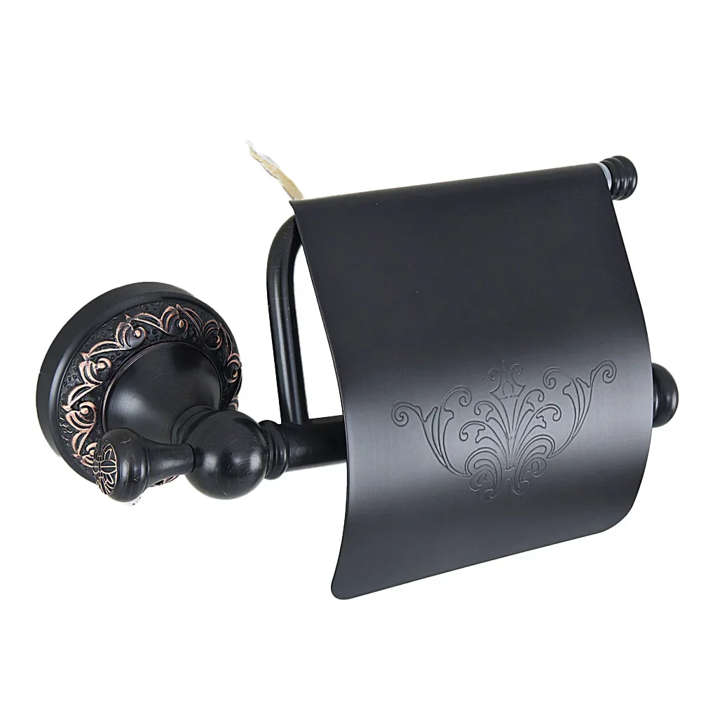 Black Oil Rubbed Bronze Brass Bathroom Accessories Set Bath Hardware Towel Bar Soap Dish Toilet Paper Holder Robe Hook mzh116